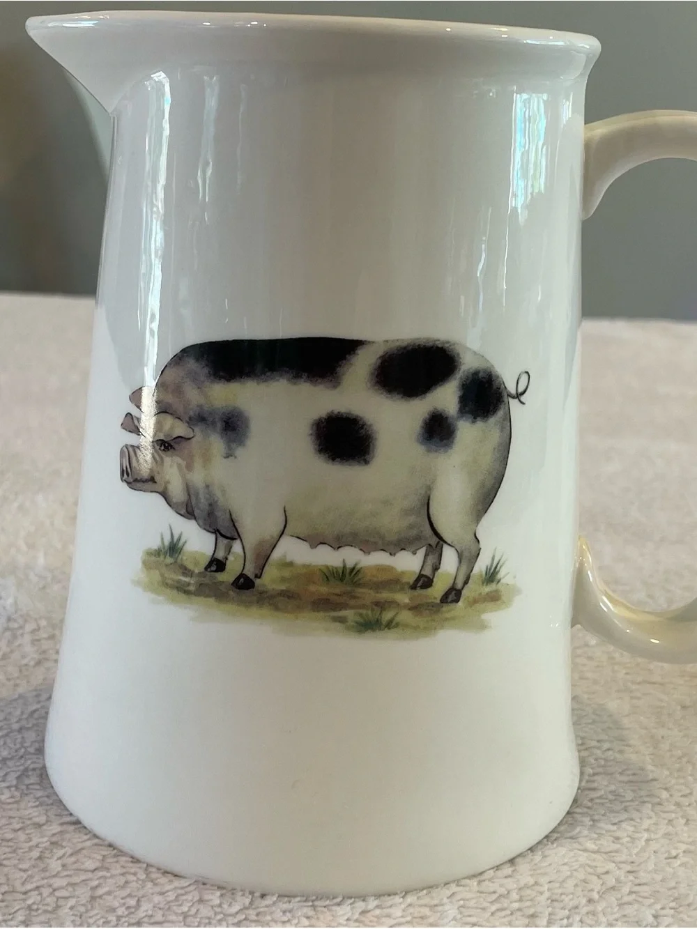 Grace Fine Porcelain Pig Pitcher Farmhouse Country Cottage Kitchen Decor